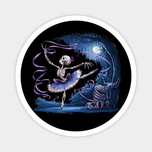 Skeleton Ballet in a dark forest Magnet